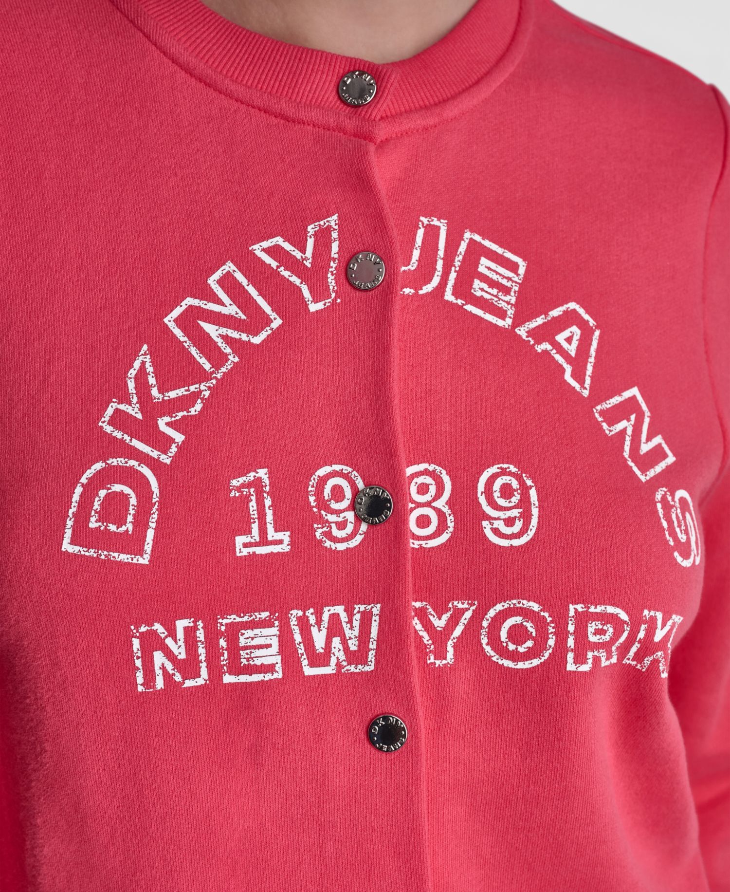 Women's Long-Sleeve Logo Button-Front Shrunken Jacket
