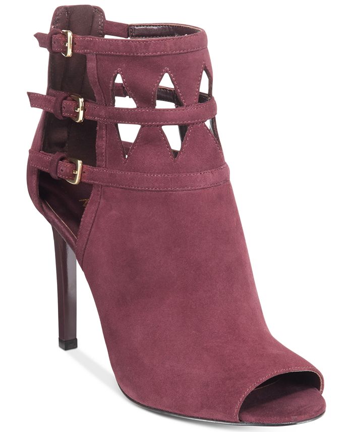 Cutout peep toe booties sales