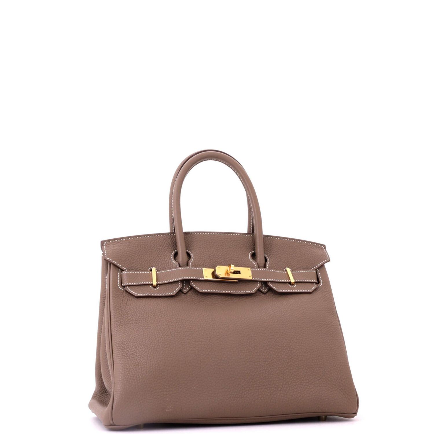 Birkin 30 Handbag Grey Togo with Gold Hardware