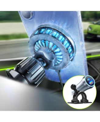 MagSafe Car Mount Charger with Cooling, 15W Fast Magnetic Wireless Phone Holder, Air Vent and Dashboard Mount for iPhone