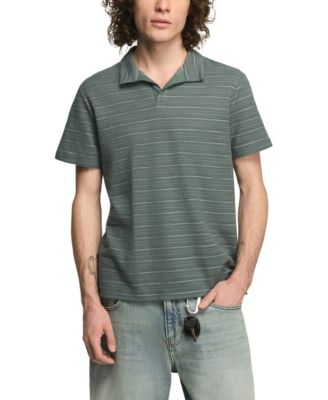 Men's Jacquard Striped Polo Shirt