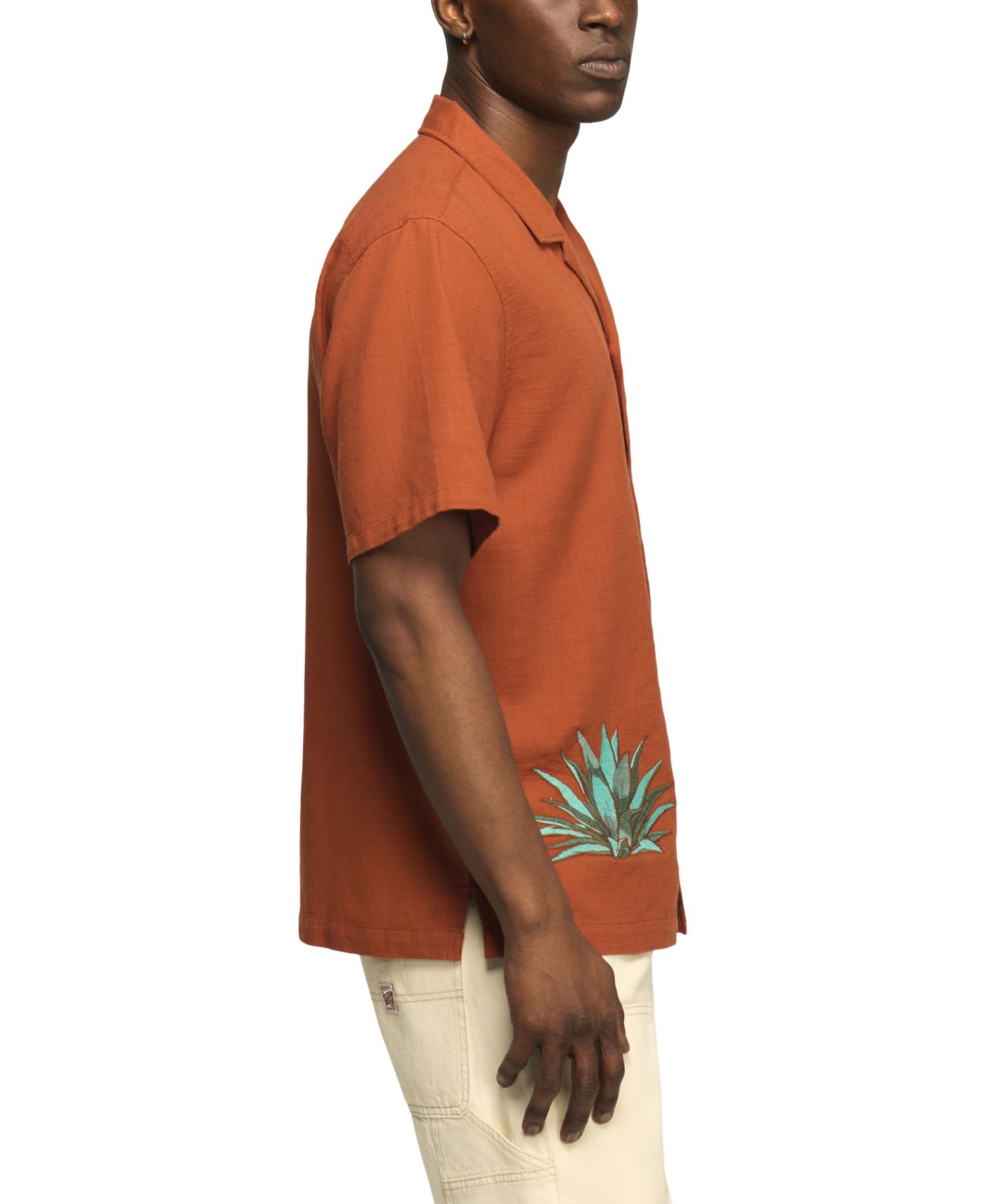 Men's Embroidered Tequila Time Short-Sleeve Shirt
