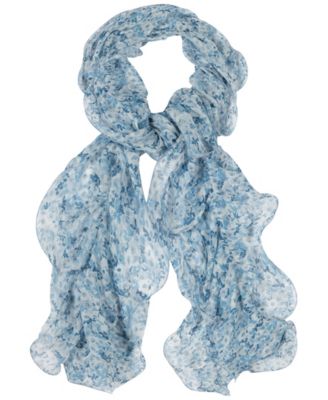 Floral Double Ruffle Scarf