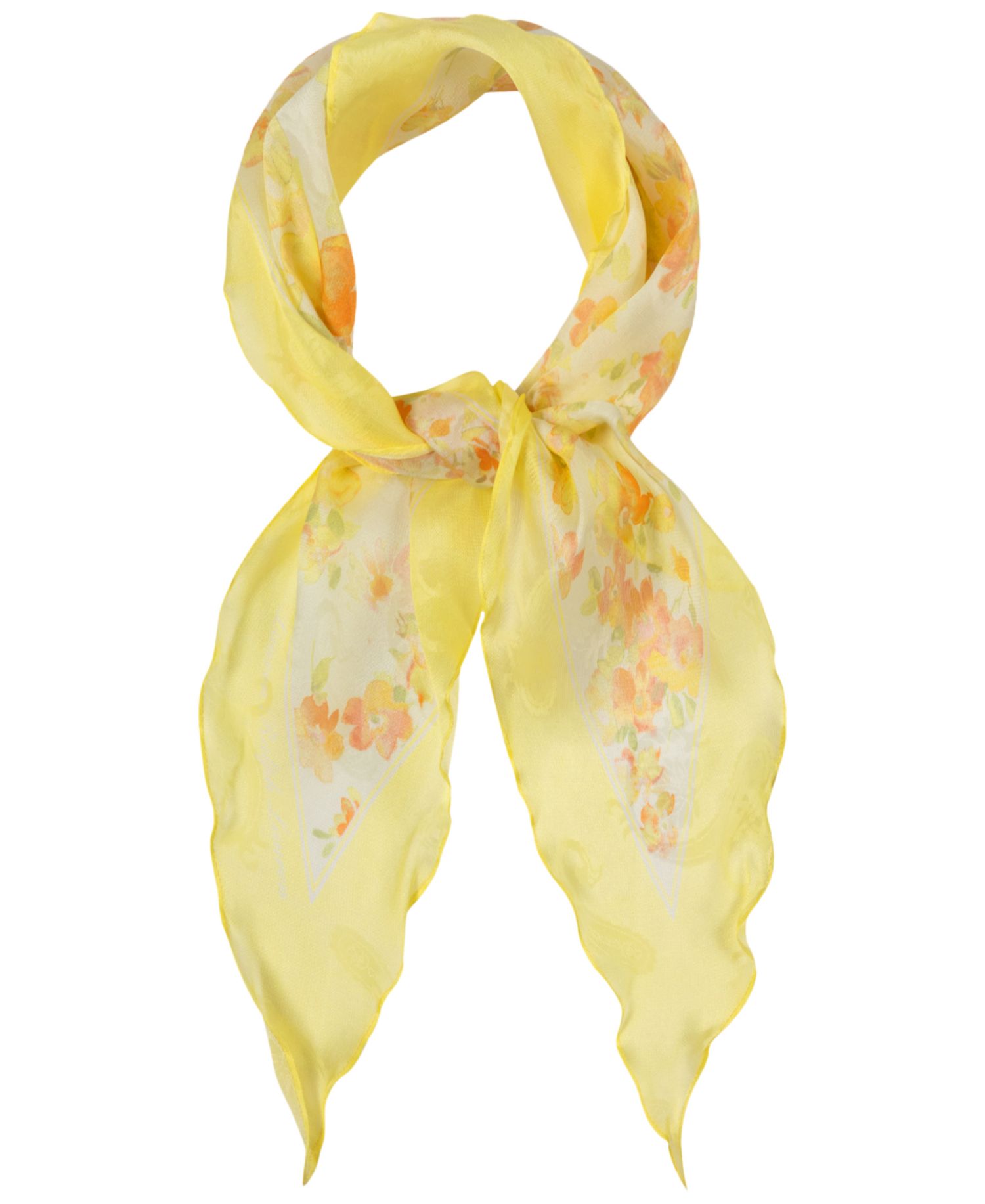 Watercolor Floral Large Diamond Scarf