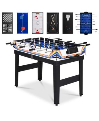 2x4ft 10-in-1 Combo Game Table Set With Hockey, Foosball, Pool, Shuffleboard, Ping Pong