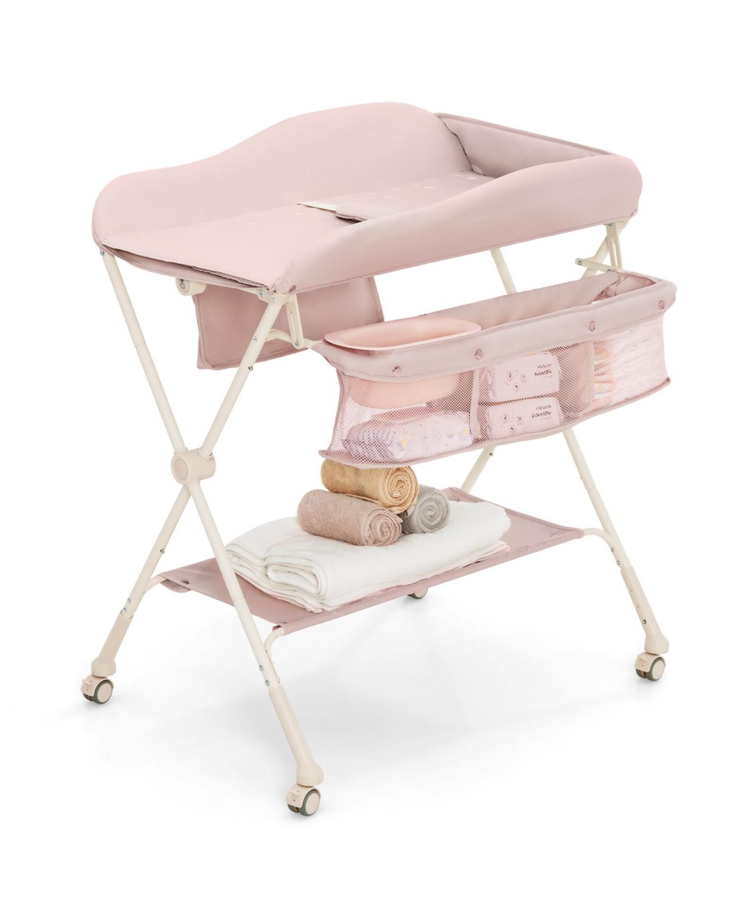 Infant Diaper Changing Table with Water Basin and Wheels