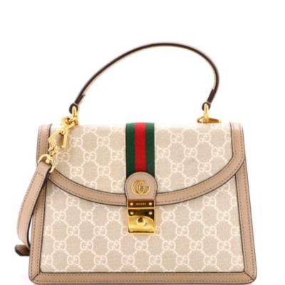 Small Ophidia Flap Top Handle Bag GG Coated Canvas