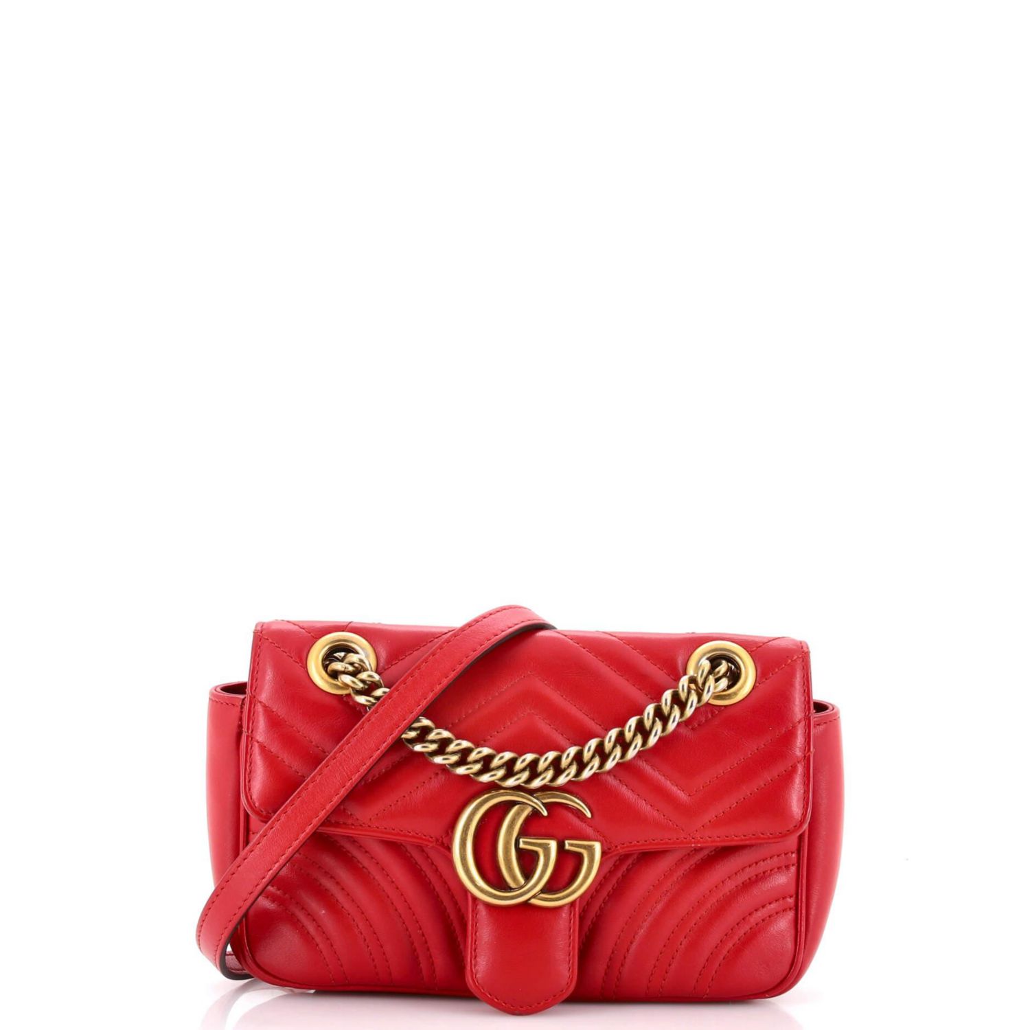 Mini GG Marmont Flap Bag Matelasse Leather
