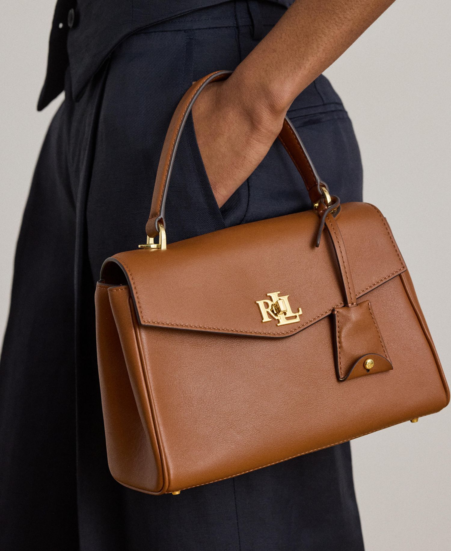 Farrah Leather Small Satchel Bag