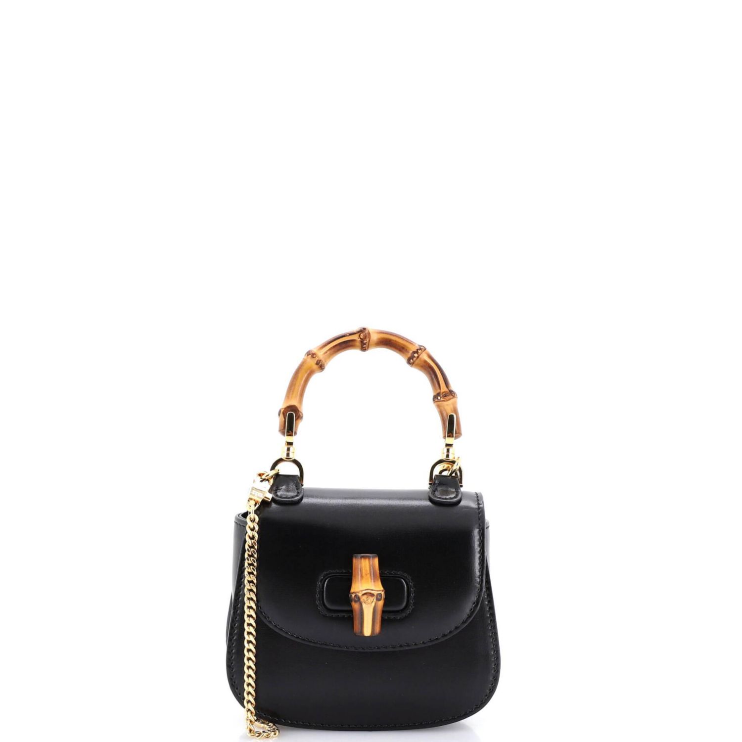 Super Mini Bamboo 1947 Top Handle Bag Leather