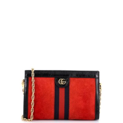 Small Ophidia Chain Shoulder Bag Suede