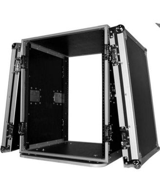 T-14RSS24 14U ATA Deluxe Flight Road Case with 4" Casters for Amplifier Rack Mount Module, 24" Rail Depth