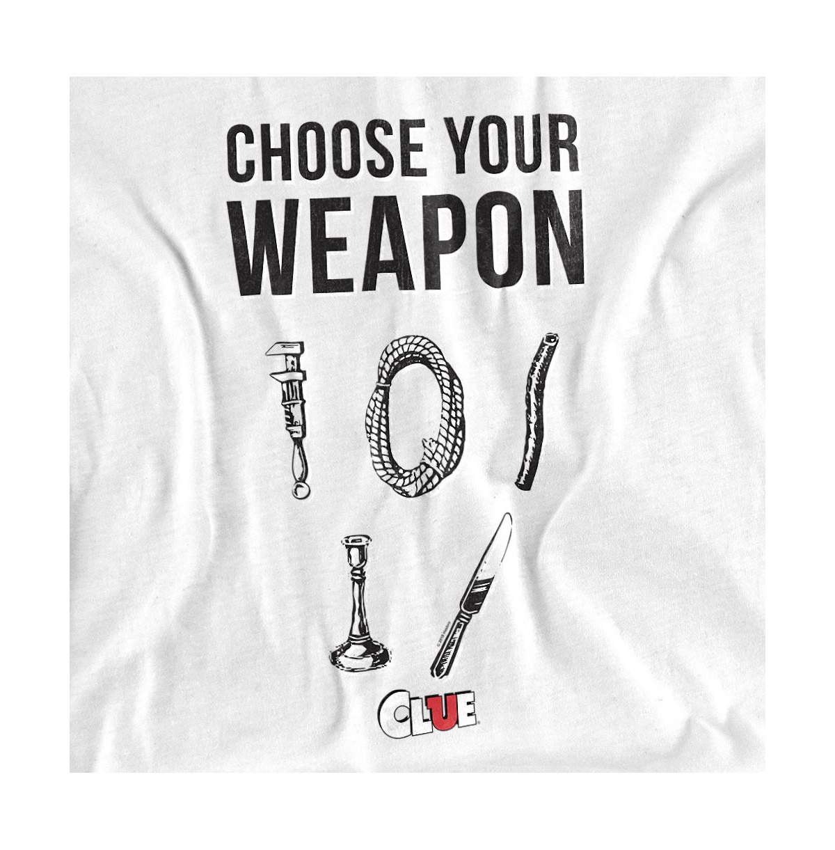 Logovision Men's Clue Choose Your Weapon T Shirt