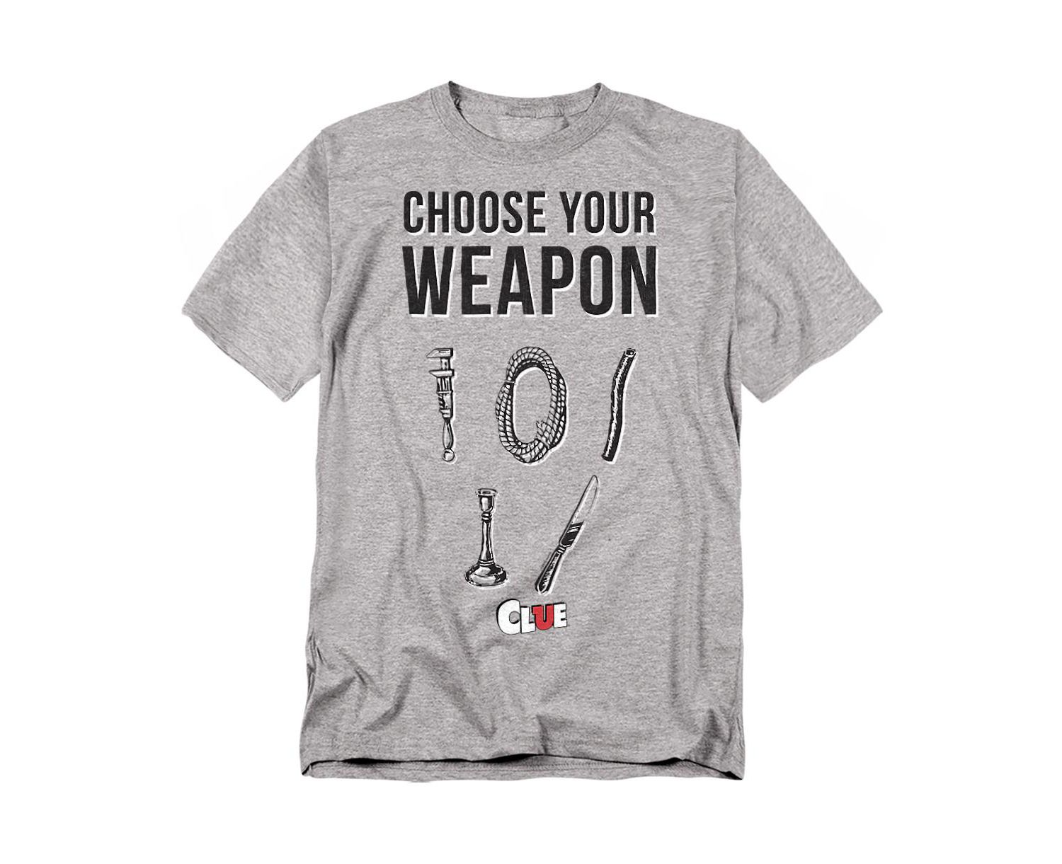 Big & Tall Clue Choose Your Weapon T Shirt