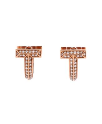 Pre-Owned Tiffany Co T1 Huggie Hoop Earrings - 18k rose gold 7280$