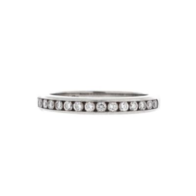 Pre-Owned Tiffany Co Half Setting Wedding Band - Platinum pt950 837$