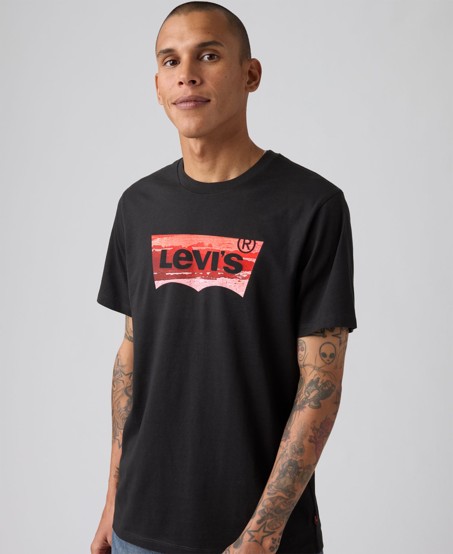 Men's Graphic Logo Batwing Short-Sleeve T-shirt