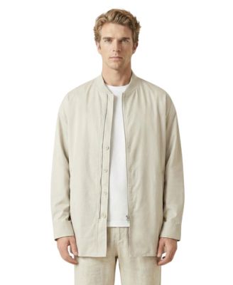 Men's Long Sleeve Stand-Collar Zip-Front Jacket