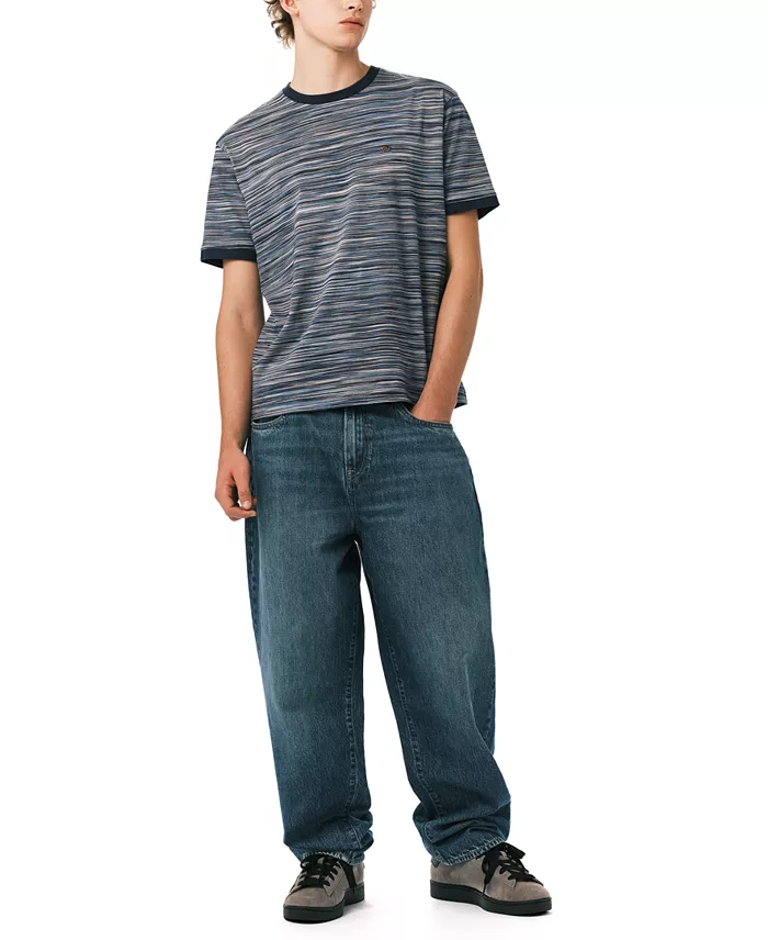 Men's Horizontal Stripe Pattern T-Shirt - thumbnail 2