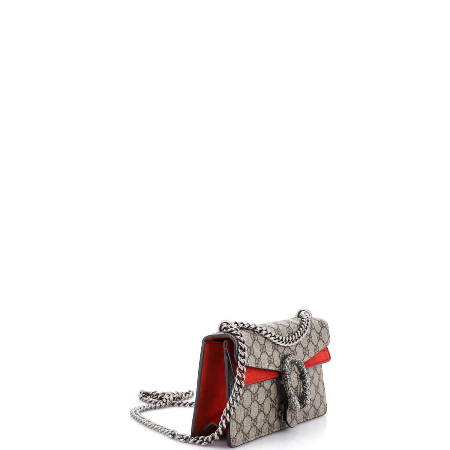 Small Dionysus Bag GG Coated Canvas with Crystal Embellished Metal