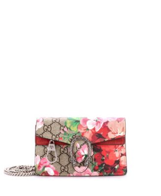 Super Mini Dionysus Bag Blooms Print GG Coated Canvas