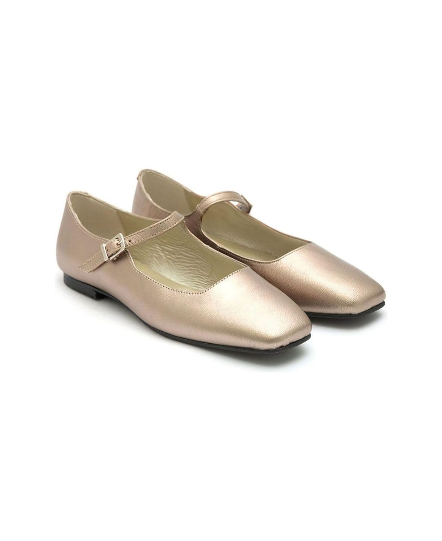Женские балетки Menina Step Ellie Square Toe Mary Jane, цвет: Светлый золотой — фото 3