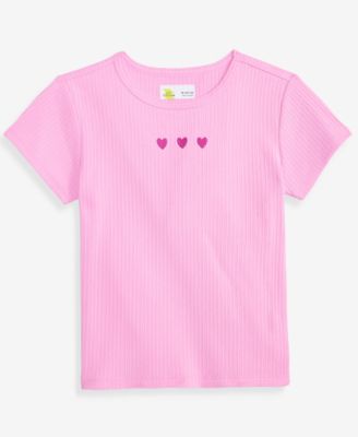 Girls' XS-XL Ribbed Baby T-Shirt