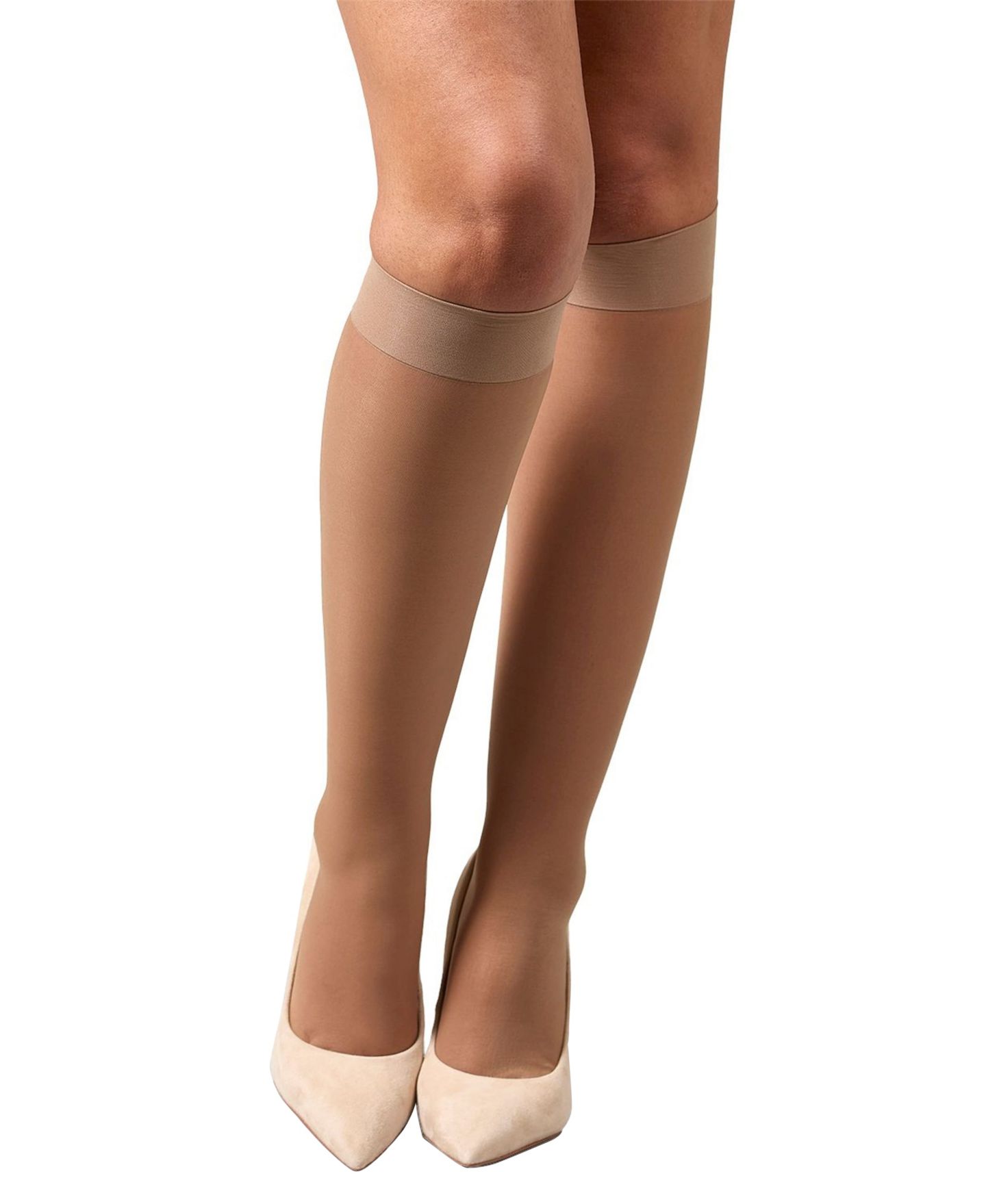 Женские гольфы MeMoi Light Support Knee Highs, цвет: Медовый — фото 2