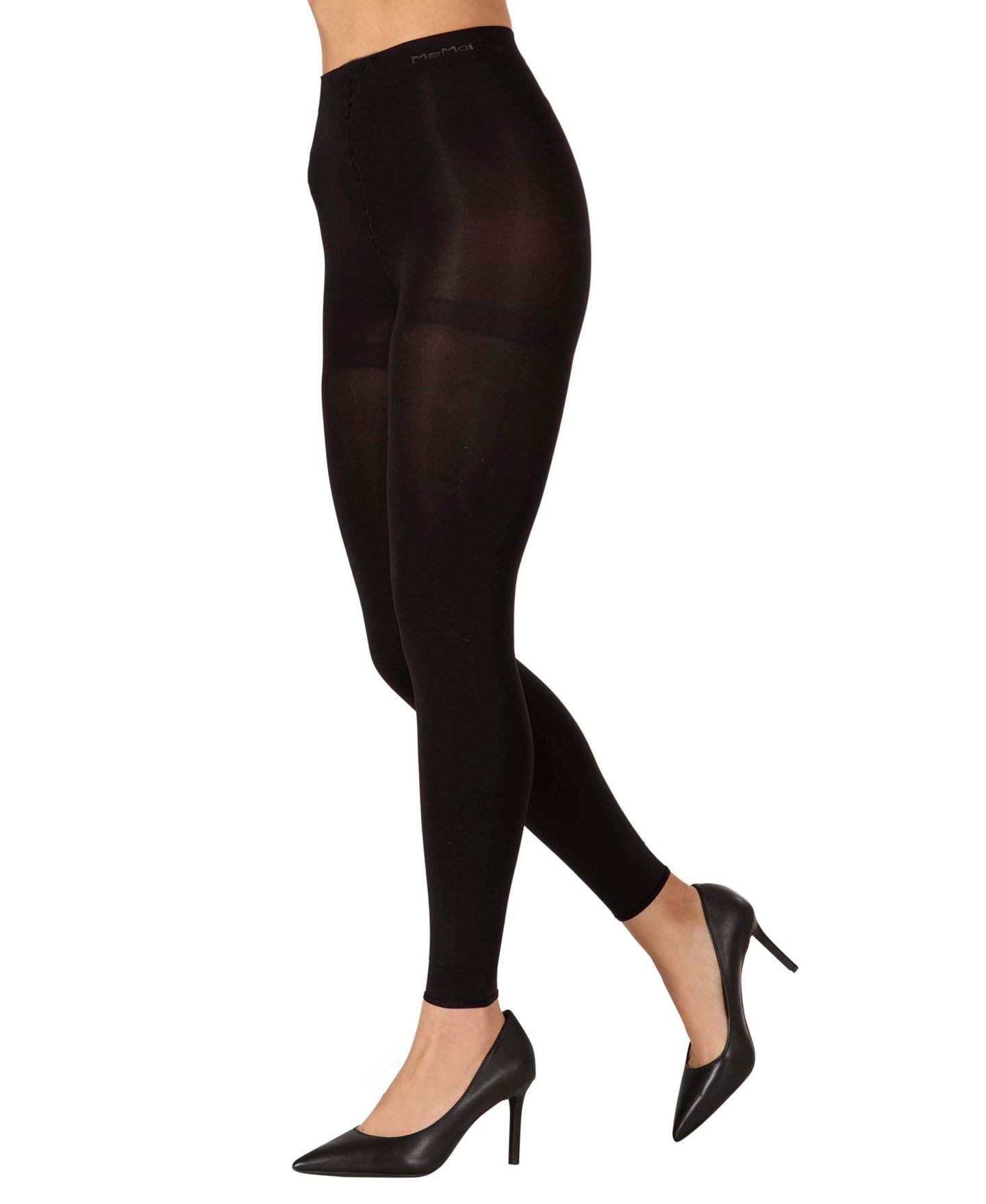 Женские колготки MeMoi Super Matte 100 Denier Opaque Footless Tights, цвет: Чёрный — фото 1