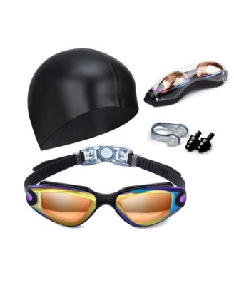 Swim Goggles Nose Clip Earplugs Cap Case Aqua