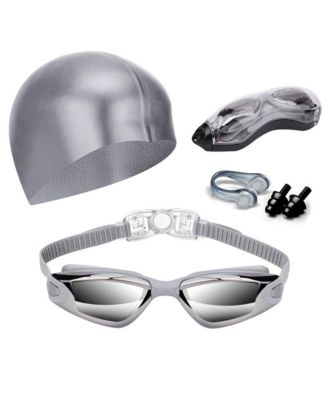 Swim Goggles Nose Clip Earplugs Cap Case Aqua