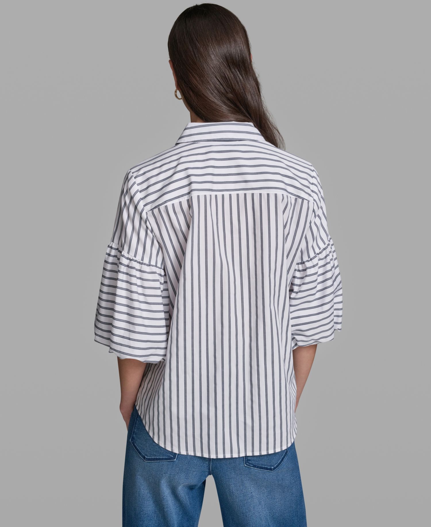 Women's Short-Sleeve Striped Shirt