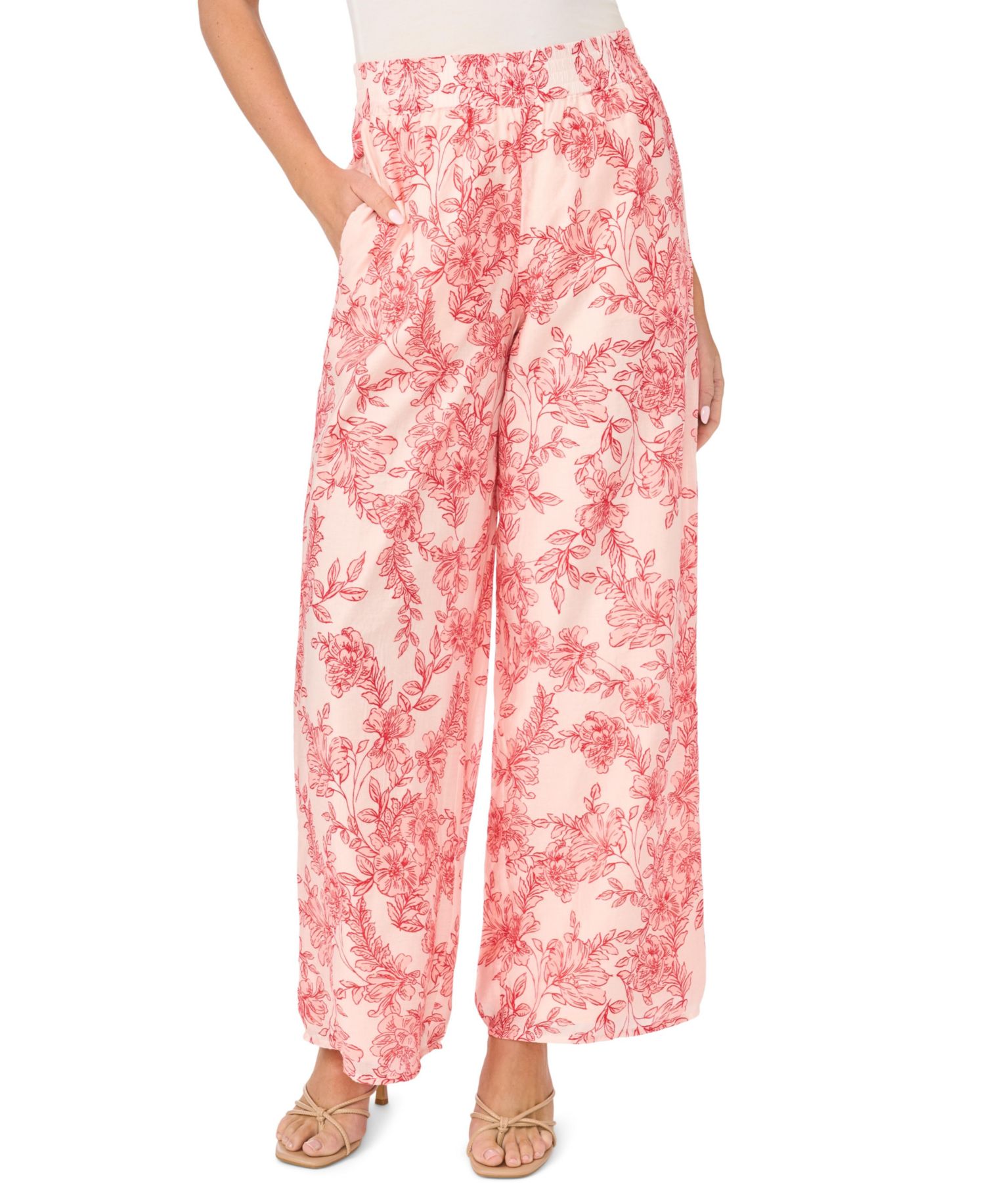 Women's Blend Smocked Waist Wide-Leg Pants