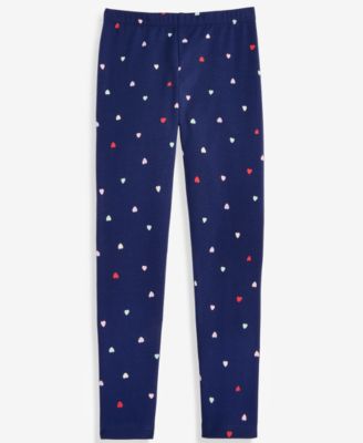 Girls' XS-XL Multi-Heart-Print Leggings