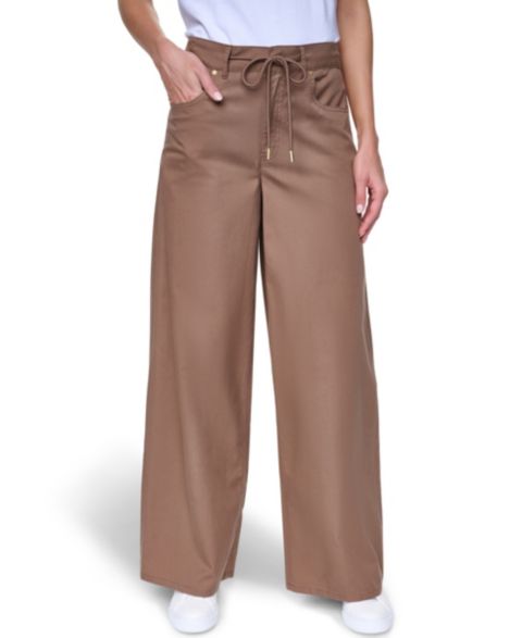 Женские брюки Nautica Cotton-Blend Drawstring Relaxed-Fit, цвет: Barley