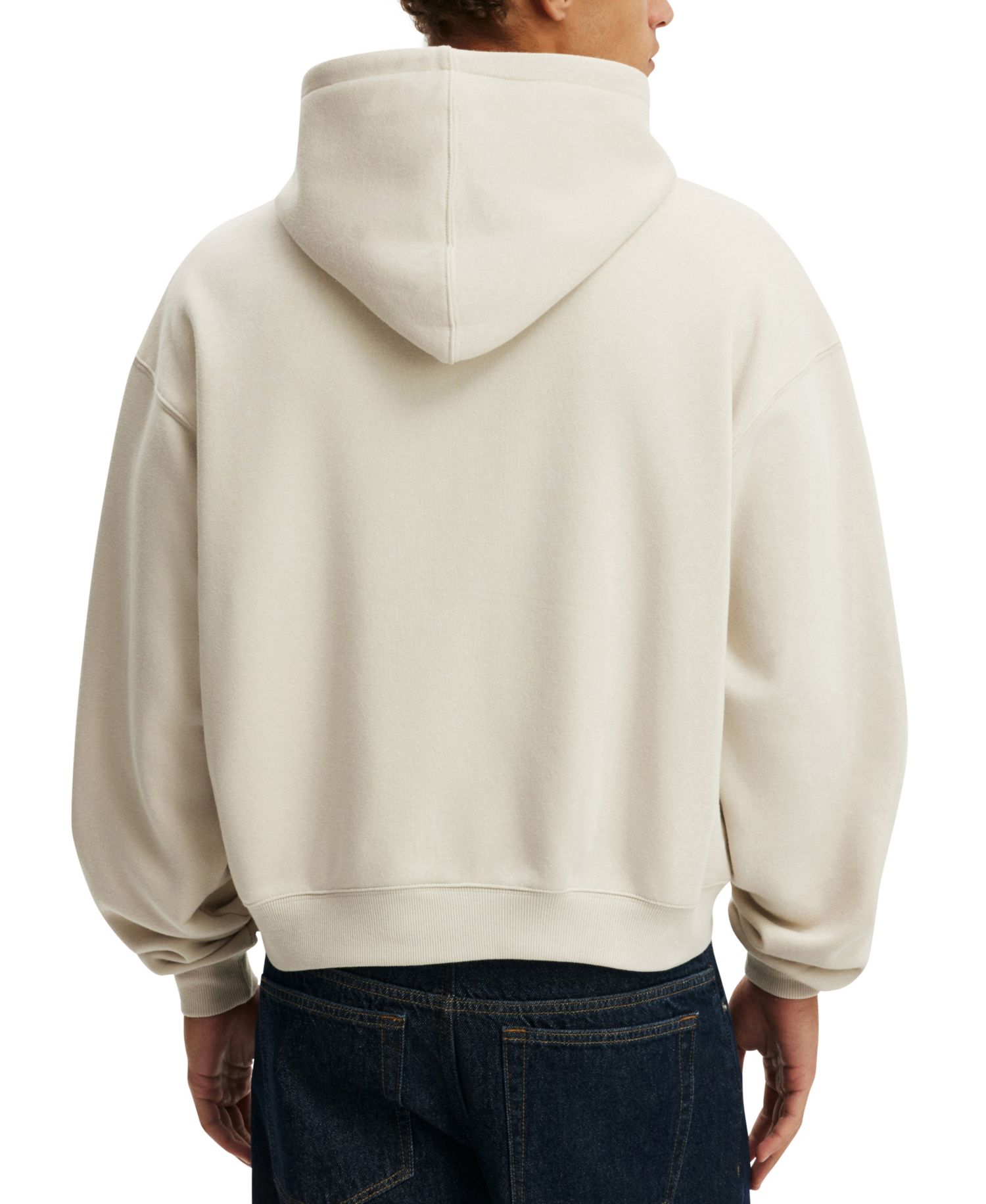 Men's Cropped Zip Up Graphic Hoodie Sweatshirt