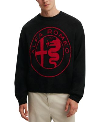 Men's Modern Box-Fit Crew Knit Long-Sleeve Sweater