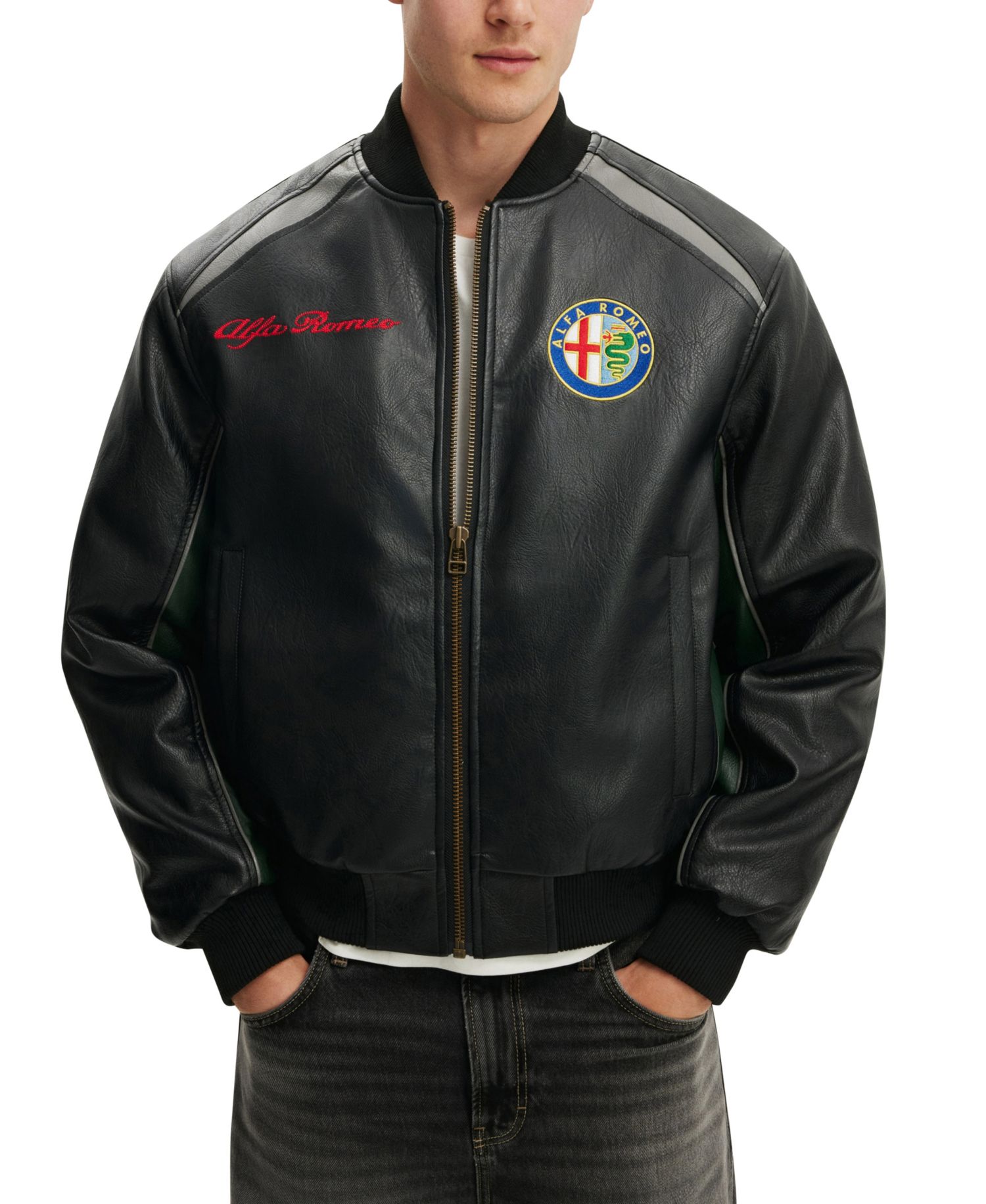 Men's Alfa Romeo Bomber Long-Sleeve Jacket