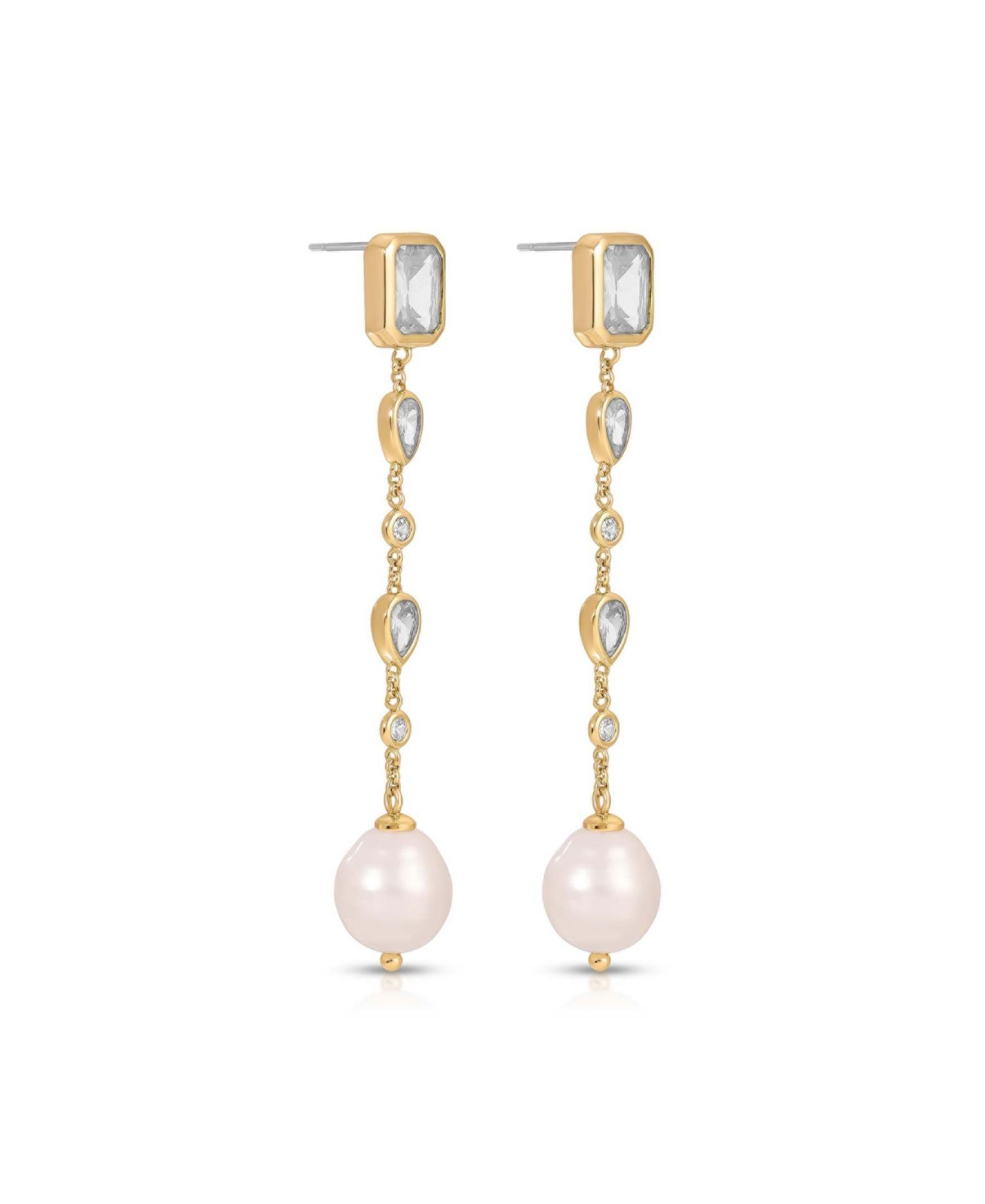 Gleaming Gem Linear Drop Earrings