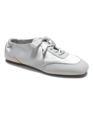 Women's Cristina Square-Toe Lace-Up Satin Sneakerina