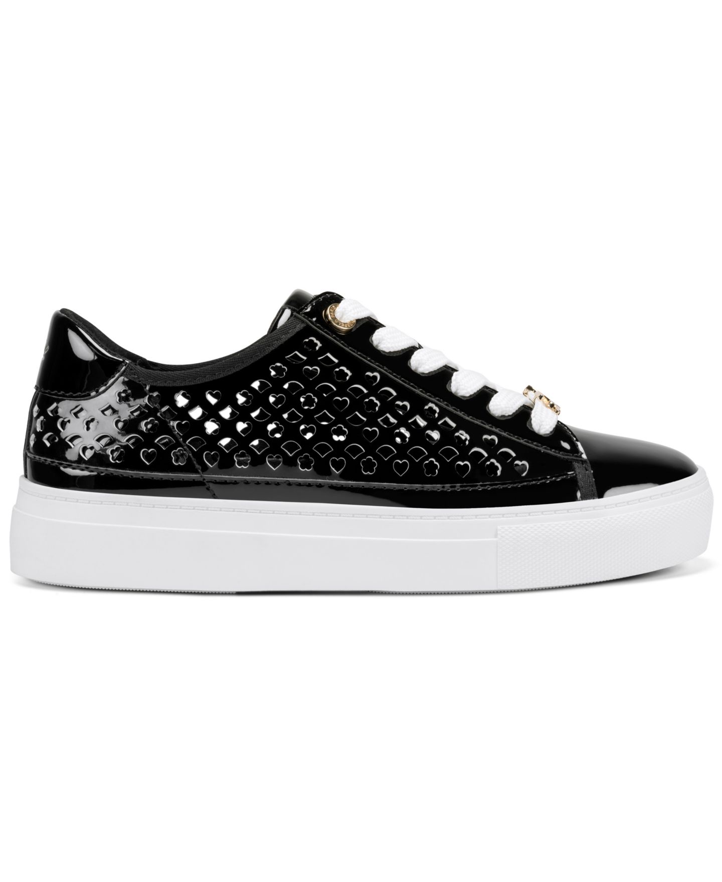Женские кроссовки KARL LAGERFELD PARIS Caswell Lace-Up Platform, цвет: Чёрный лаковый — фото 2