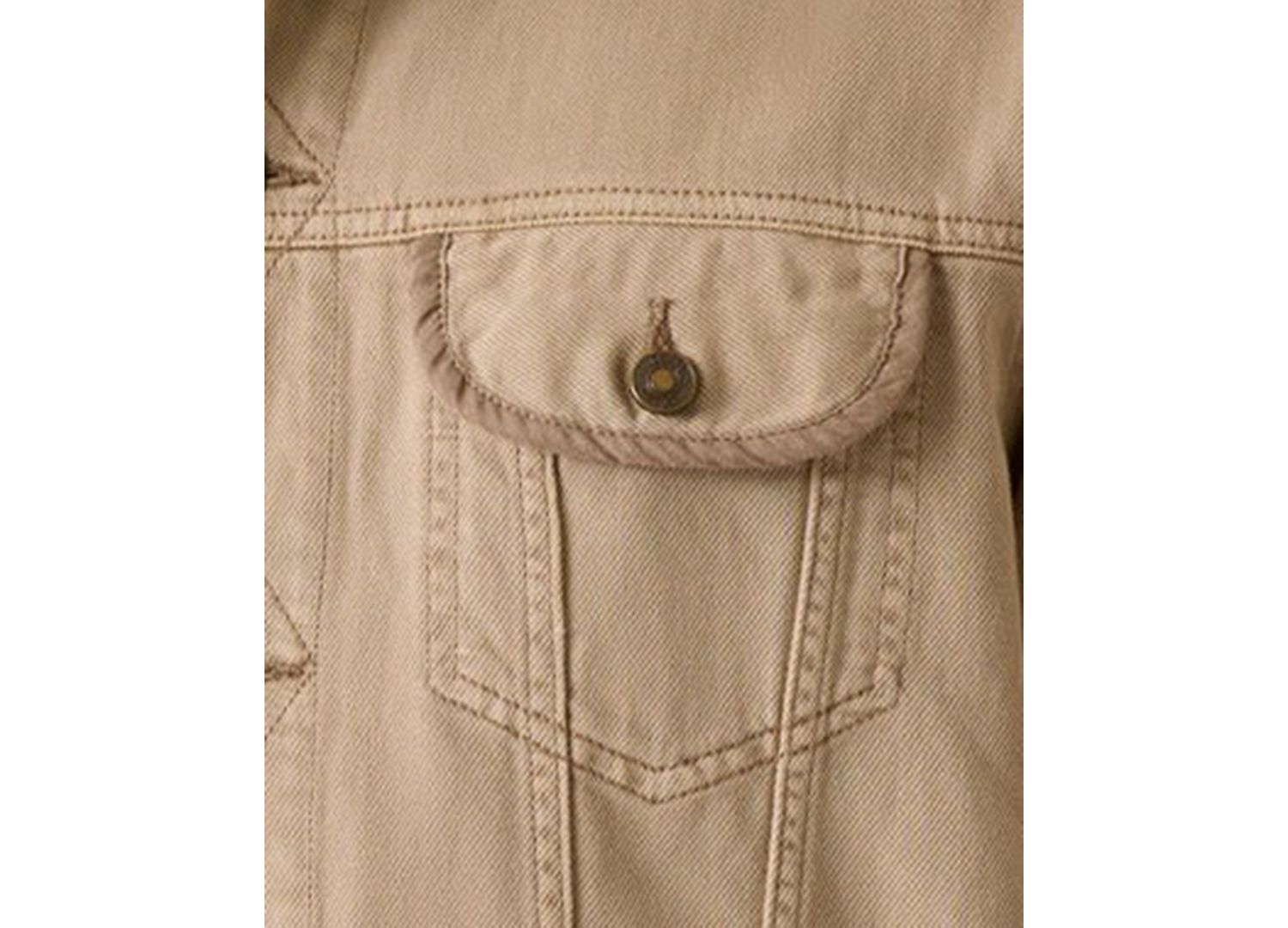 Men's Denim-Inspired Silhouette with Front Flap Pockets Jacket