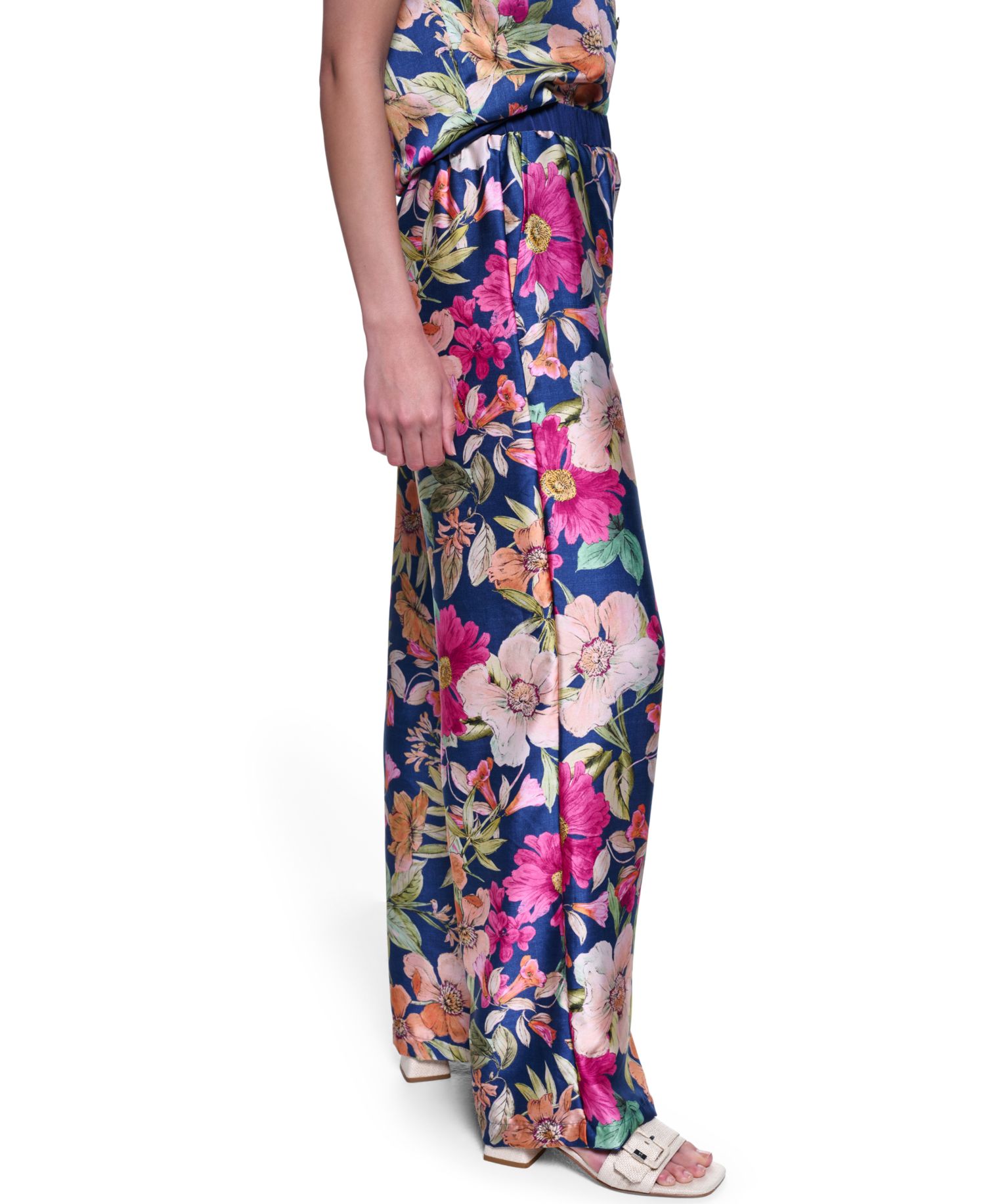 Women's Soft Floral Print Pull-On Pants