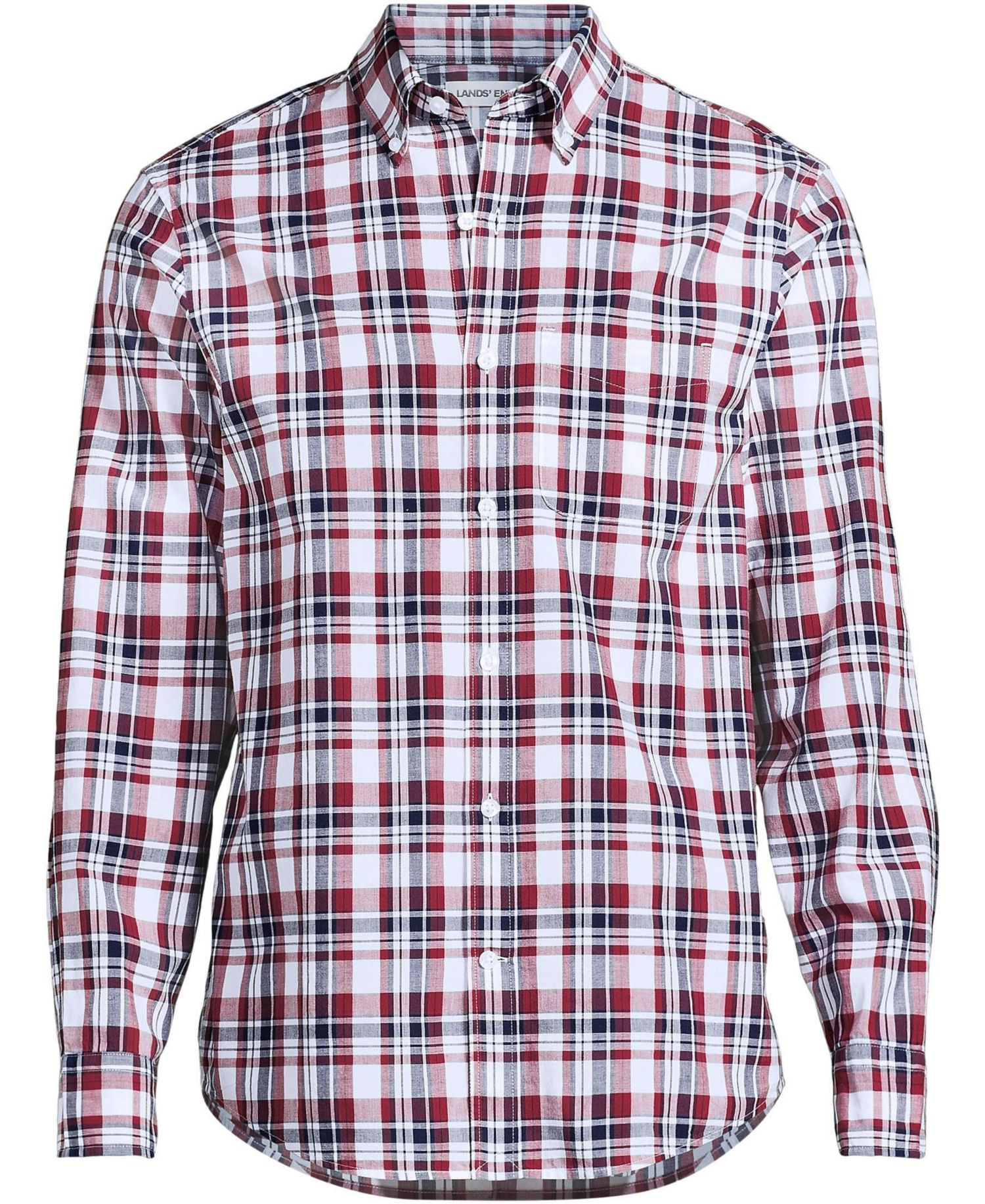 Men's Long Sleeve Madras Shirt