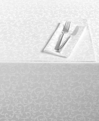 Opal Innocence Oblong 60" x 120" Ivory Tablecloth