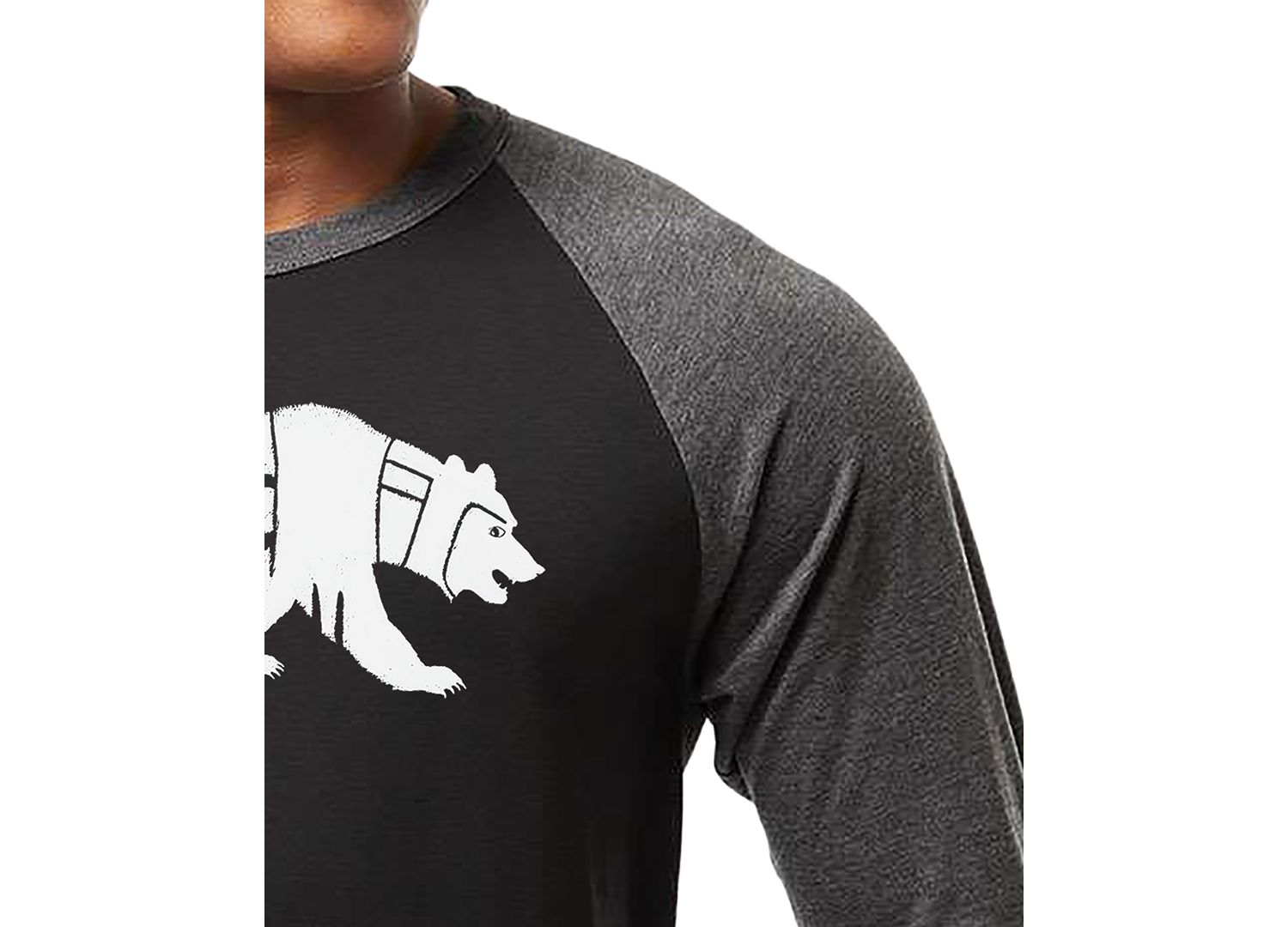 Men's Yosemite Bear Word Art Raglan-Sleeve T-Shirt