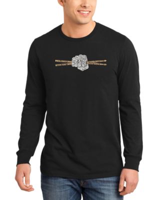 Men's Drumsticks Word Art Long-Sleeve T-Shirt