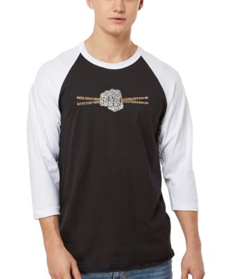 Men's Drumsticks Word Art Raglan-Sleeve T-Shirt