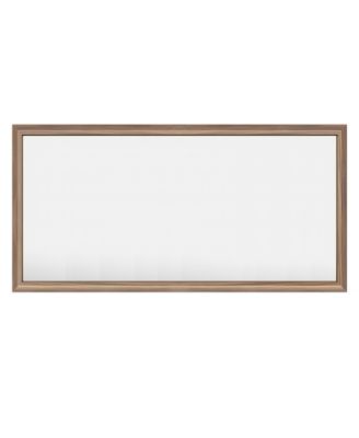 60" x 30" Inch Thick Metal Framed Wall Mirrors for Bedroom, Rectangle Wall-Mounted Mirrors in Dark Brown Wood