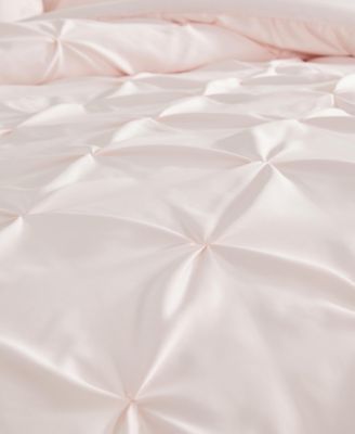 Laura Ashley Pintuck Solid Satin 2-Piece Comforter Set, Twin XL